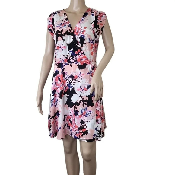 YUMI KIM Soho Mixer Wrap Dress Peach Coral Rose - Picture 6 of 7